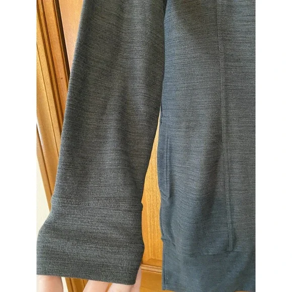 Toad & Co Womens Hooded Sweater Dress Gray Pockets Stretch Travel Medium Tunic - Picture 3 of 8